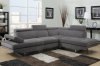 4015 Sectional Sofa in Gray Textured Sateen Fabric