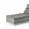 Panorama Sectional Sofa in Grey Fabric & Leather by VIG