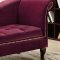 Lakeport Chaise CM-BN6893RD in Red Violet Velvet Fabric