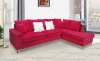 LCL-019 Sectional Sofa in Red Velvet