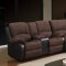 U1710 Motion Sectional Sofa in Chocolate Fabric by Global