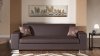 Kobe Escudo Brown Sofa Bed in Leatherette w/Options