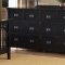 Distressed Black Finish Traditional Bedroom w/Optional Items