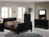 Black Finish 5Pc Traditional Bedroom Set w/Queen Size Bed