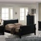 Black Finish 5Pc Traditional Bedroom Set w/Queen Size Bed