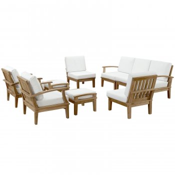 Marina Outdoor Patio 9Pc Set in Natural Solid Wood by Modway [MWOUT-EEI-1488-Marina]