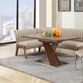 Bethany Dining Table Set in Walnut by Chintaly w/Options