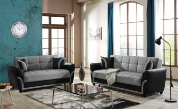 Star City Sofa Bed Convertible in Gray Fabric by Mobista [MTSB-Star City Gray]