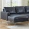 Narrot Sectional Sofa 508800 in Navy Blue Leatherette by Coaster