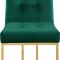 Pierre Dining Chair 714 Set of 2 Green Velvet Fabric by Meridian