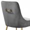 Owen Dining Chair 744 Set of 2 Grey Velvet Fabric by Meridian