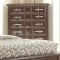 Dark Chocolate Finish Transitional Bedroom w/Optional Case Goods