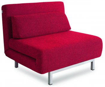 Red Fabric Contemporary Sofa Bed Convertible w/Metal Legs [NSSB-416003]