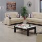 Fulton Sofa Bed in Beige Bonded Leather by Empire w/Options