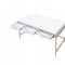 Ottey Desk 92695 White High Gloss & Gold by Acme w/Options