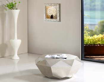 Gemma Occasional Table 222 in Silver Tone by Meridian w/Options [MRCT-222Silver-Gemma]