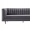 Sebastian Sofa TOV-S150 in Grey Velvet Fabric by TOV Furniture