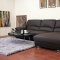 Euclid Sectional Sofa Brown Leather by Wholesale Interiors