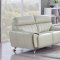 U8750 Sofa in Pearl Bonded Leather by Global w/Options