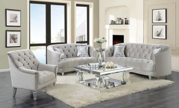 Avonlea Sofa 508461 in Grey Velvet by Coaster w/Options [CRS-508461-Avonlea]