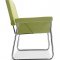 Green Microfiber Modern Artistic Bench with Chrome Steel Frame