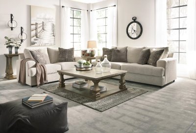 Soletren Sofa & Loveseat Set 91504 in Stone Fabric by Ashley