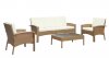 Brook Patio Sofa 4Pc Set w/Oatmeal or Espresso Base by Modway