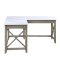 Zahrah Writing Desk OF00057 Marble Top & Rustic Oak by Acme