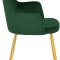 Salvatore Dining Chair 757 Set of 2 Green Velvet Fabric Meridian