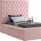 Bliss Bed in Pink Velvet Fabric by Meridian w/Options