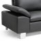 Toria Sectional Sofa Black Faux Leather by Wholesale Interiors