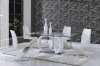 D9002DT Dining Room Set 5Pc by Global w/White Side Chairs