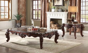 Forsythia Coffee Table 83070 in Walnut & Marble by Acme [AMCT-83070-Forsythia]