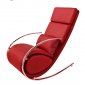 Chloe Rocker Chair & Ottoman in Red Leatherette by Whiteline