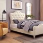 Sugar Youth Bedroom 4Pc Set CM7884IV in Ivory Leatherette