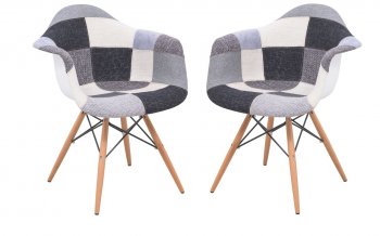 Willow Set of 2 Accent Chairs W24FC in Multi-Color by LeisureMod [LMCC-W24FC-Willow Multi Color]