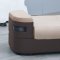 Cream Fabric & Brown Vinyl Two-Tone Modern Sofa Bed w/Options