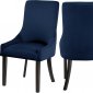 Demi Dining Chair 723 Set of 2 Navy Velvet Fabric by Meridian