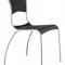 Set of 4 Black or White Modern Dining Chairs with Steel Frame