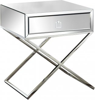 Lynn Side Table 819 in Mirrored Finish by Meridian