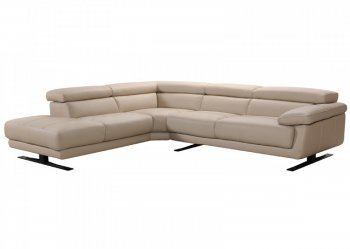 Gypsum Sectional Sofa 31020 in Taupe Half Leather by VIG [VGSS-31020 Gypsum Taupe]