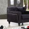 Harley Sofa 616BL in Black Velvet w/Options by Meridian