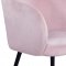 Louise Dining Chair 733 Set of 2 Pink Velvet Fabric by Meridian