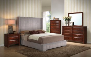 Melissa Bedroom by Acme w/Gray Velvet Bed & Optional Items [AMBS-24680 Melissa]