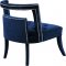 Tribeca Accent Chair 546 in Royal Navy Blue Velvet by Meridian