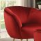 Aislin Accent Chair 59657 in Red Velvet by Acme w/Option