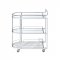 Inyo Serving Cart AC00161 in Clear Glass & Chrome by Acme