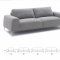 Arthur Sofa & Loveseat Set 550 in Grey Fabric by VIG