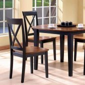 Black & Walnut Two-Tone Finish 5Pc Modern Dining Table Set