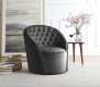 Alessio Accent Chair 501 in Grey Velvet by Meridian